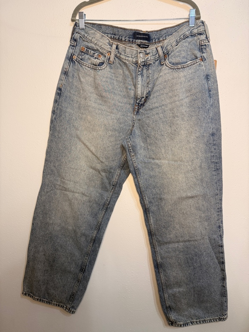 Aeropostale Washed Light Blue Relaxed Jeans